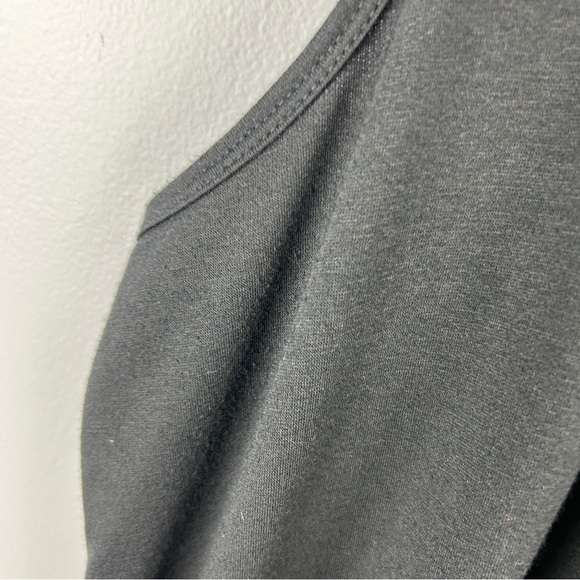 Cyrus Open Front Lagenlook Sleeveless Hooded Duster Cardigan Black Large - Picture 11 of 14